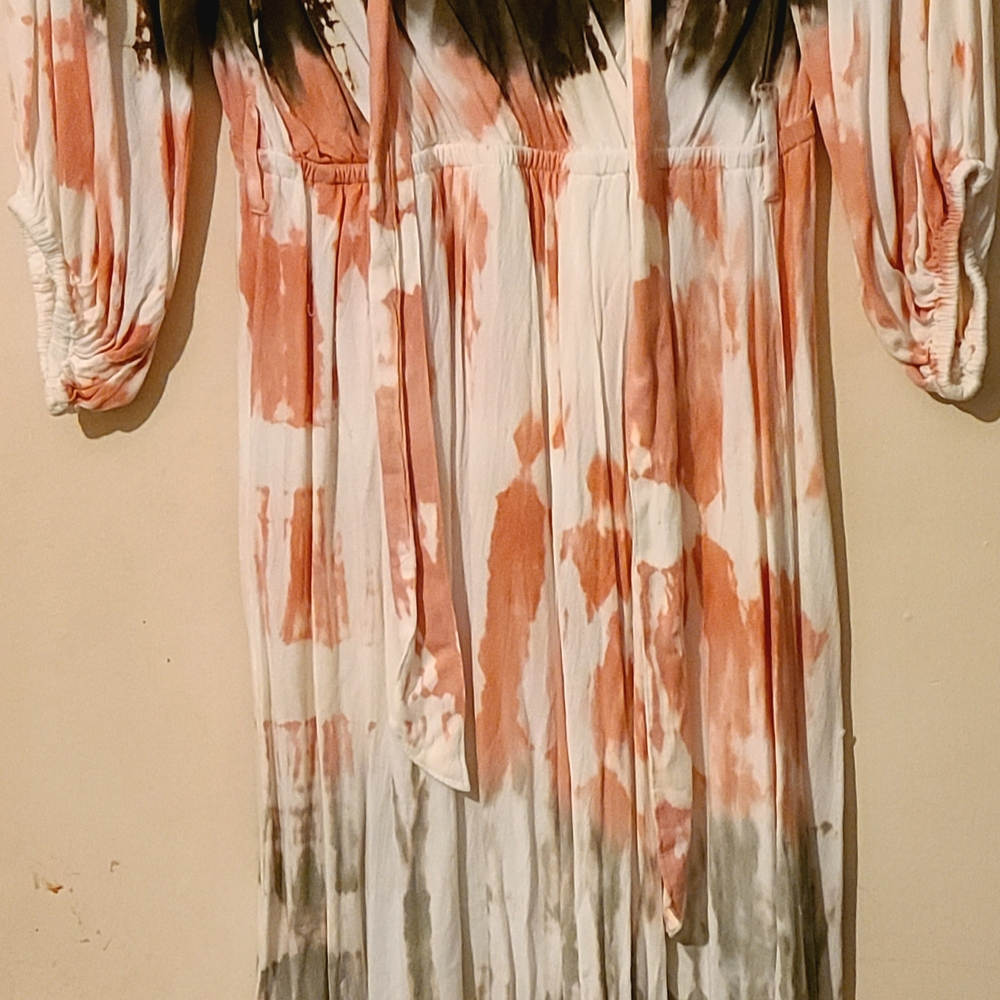 Young Fabulous & Broke Peach and Black Long Sleeve Dress